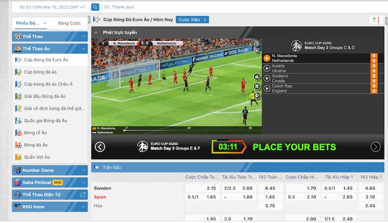 Bí Quyết Chơi Saba Sport VF555 Thắng Đậm